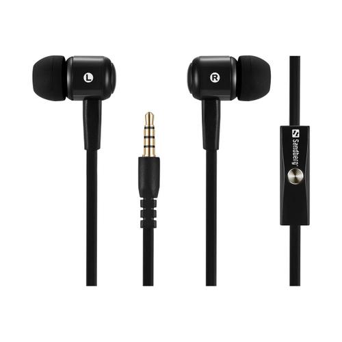 Sandberg Speak'n Go In-Earset - Écouteurs avec micro - intra-auriculaire - filaire - jack 3,5mm - noir