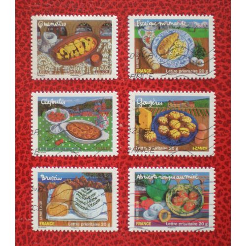 Les Saveurs De Nos Régions (1) - Premier Carnet - Lot De 6 Timbres Oblitérés - Série Incomplète - France - Année 2010