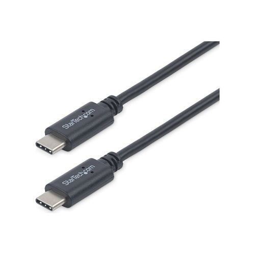 StarTech.com Câble USB 2.0 USB-C vers USB-C de 2 m - Cordon USB C vers C - Câble USB Type-C - M/M - Noir - Câble USB - 24 pin USB-C (M) pour 24 pin USB-C (M) - Thunderbolt 3 / USB 2.0 - 2 m -...