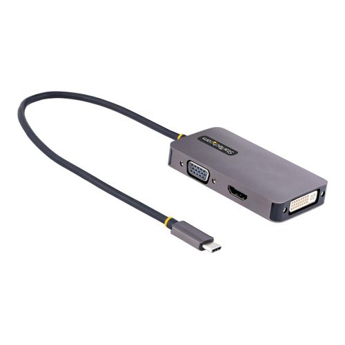 StarTech.com Adaptateur USB C vers HDMI VGA - Dock USB Type C Multiport - Station d'accueil - USB-C - VGA, DVI, HDMI