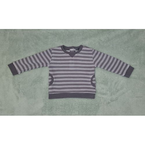 Sweat Rayé Gris Et Blanc Kiabi 18 Mois