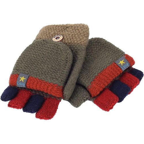Gants Demi-Doigts Tricotés Gants Chauds Unisexes Pour Filles