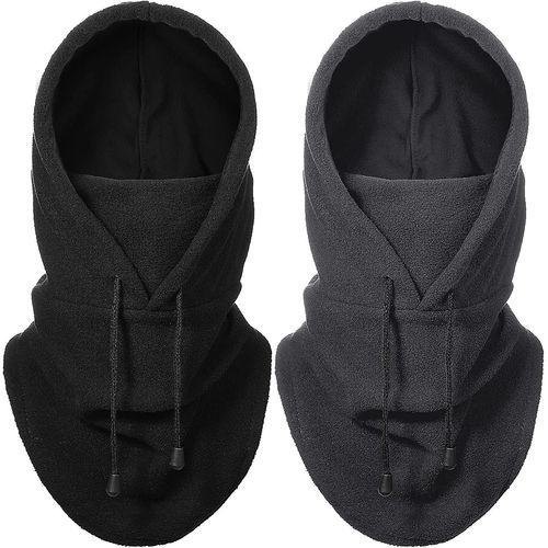 2 Pack Acsergery Thermal Balaclava Coupe-Vent Ski Face Foulard Polaire Capuche Hiver Chaud Cadeau