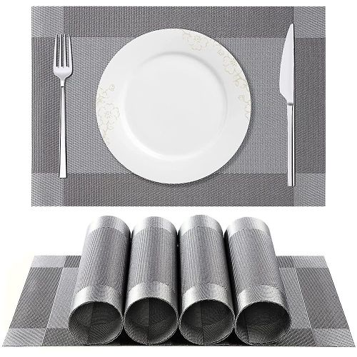 Sets De Table, Sets De Table, Set De 6, Antidérapant, Essuyable, Pvc, Résistant À L¿Usure