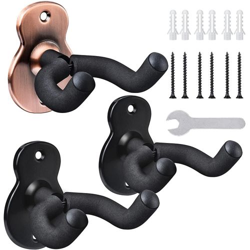 Crochet De Guitare Set De 3 Avec Base De Guitare Solide Support Mural De Guitare Pour Violon Acoustique Électrique