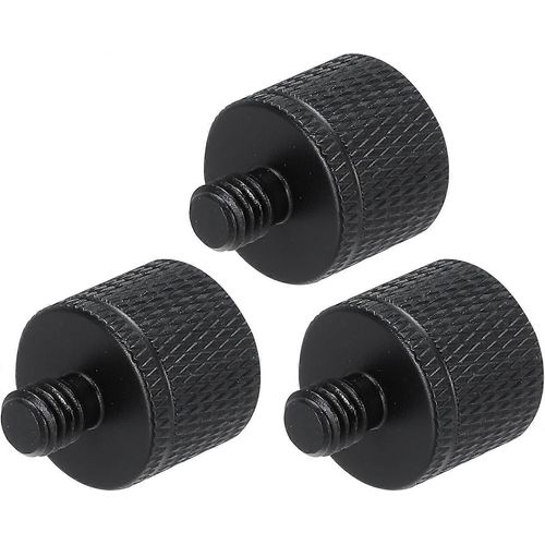 3Pcs Adaptateur de pied de micro 1/4 femelle à M6 Adaptateur de vis de filetage mâle en alliage d¿aluminium