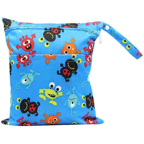 Sac À Couches En Tissu Imperméable À L¿Eau Zippé Sac De Rangement De Couche Réutilisable Organisateur De Couches