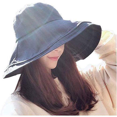 Femmes Beach Hat Pliable Wide Brim Summer Hat Floppy Hat Beach Bucket Hat Garden