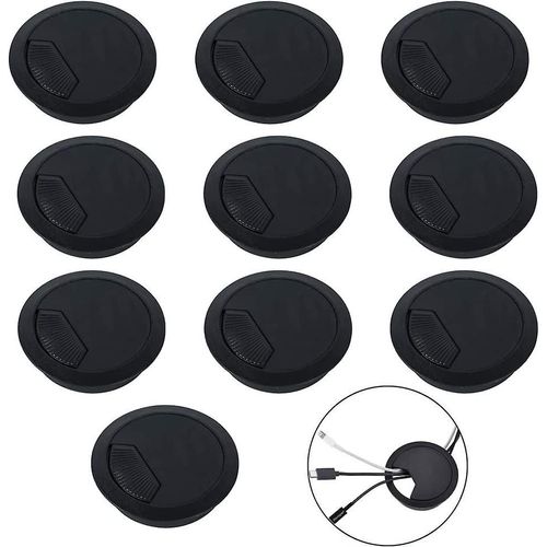 10pcs Bureau Grommet 60mm Ordinateur Grommet Pour Acsergery Bureau Table Câble Tidy Plastique Bureau Cadeau