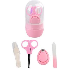 Kit De Toilette Baby Child Nail Clipper Kit De Toilette Rose 4pcs Kit
