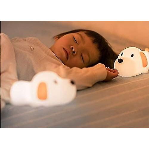 Enfants Veilleuse Led Veilleuses Pour Enfants Silicone Mignon Chien Touch Capteur