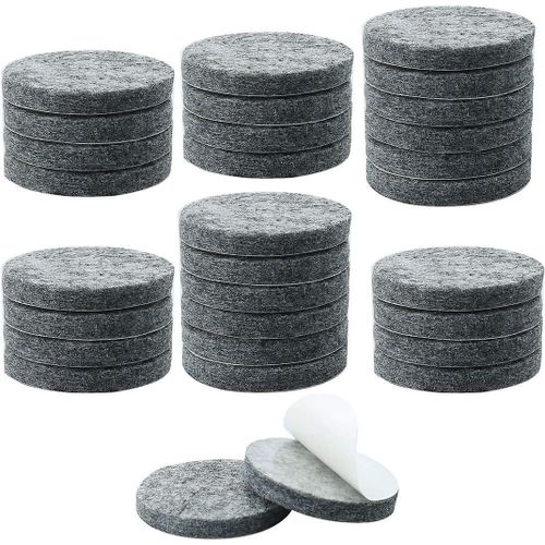 Carte d¿approvisionnement 30pcs Coussinets de meubles Rond 2 « Auto-stick Anti-scratch Réduire le bruit Acsergery Cadeau
