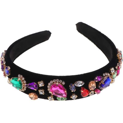 Vintage Headband Crystal Diamond Hairband Large Headband Hair Hoop Pour Femme Fille