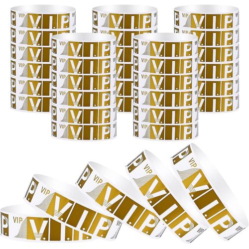 100 Pcs Vip Wristbands Pour Événements - Bracelets En Papier Imperméable