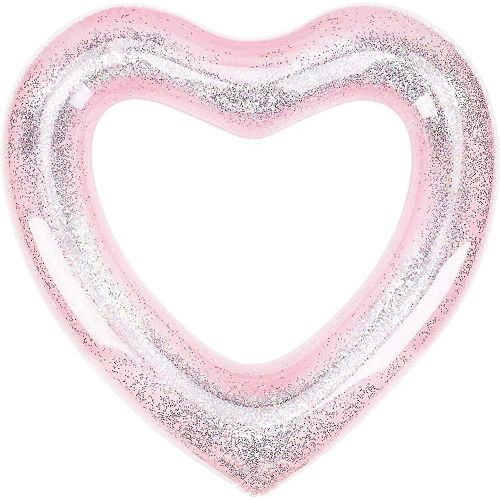 Anneaux De Natation Gonflables, Acsergery 120cm Diamètre En Forme De C?ur Piscine D¿Été Flotteur Cadeau