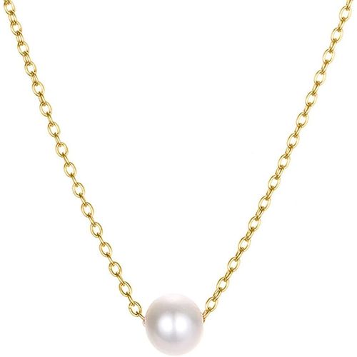Boho Perle Pendentif Collier Or Flottant Perle Choker Collier Chaîne Minimaliste
