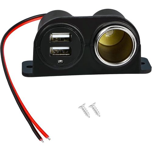 Prise Allume-Cigare Usb 12v - Avec Double Prise Usb