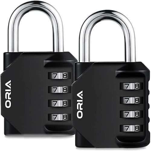 Serrure à combinaison à combinaison à 2 paquets, cadenas antirouille à 4 chiffres résistant aux intempéries