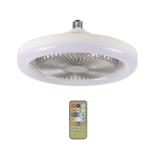 Ventilateur de plafond 30w avec lumières intégrées - E27 Éclairage de plafond à distance pour chambre et salon