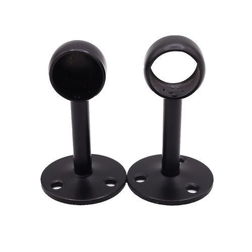 Supports De Mât De Rideau De Plafond, Support De Tringle À Rideau Noir Support De Rail De Rideau En Métal Robuste 25mm Crochets De Poteau De Rideau En Acier Inoxydable Supports Curtai