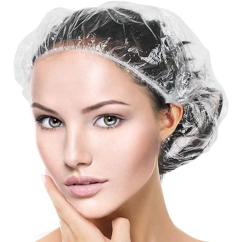 100 Pièces Acsergery Cadeau Bonnet De Douche Jetable Transparent, Douche Élastique Portable 