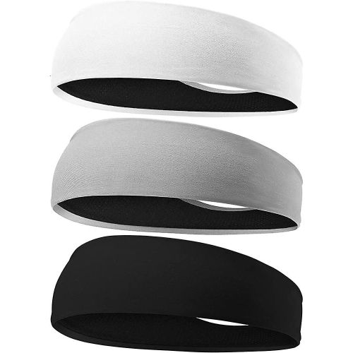 Bandeaux Pour Hommes, 3-Pack Acsergery Gift Sweat Bands Bandeaux Hommes Sport Cooling Headband