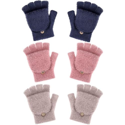 Lot De 3 Mitaines - Mitaines D'hiver Pour Femmes