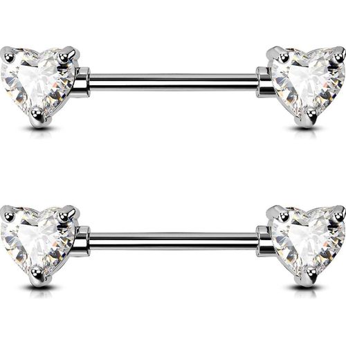 Ensemble De Barres De Mamelon En Titane : 14g Piercing Bijoux, Mamelon Anneaux Barre -