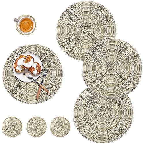 4 Pièces Sets De Table Ronds Essuyer Nettoyer Les Sets De Table En Coton Sets De Table Rond Essuyer Propre