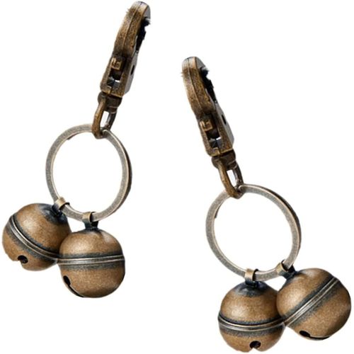 Na 2 Paires Extra Loud Cat & Dog Bells Durable Brass Bells Pour Acsergery Pets Collar Charm Gift