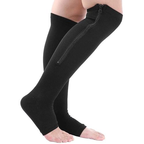 1 Paire De Bas De Compression, Unisexe Sans Couture Antidérapant Genou Haut Chaussettes En Forme De Jambe