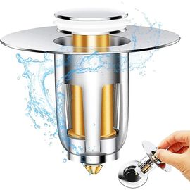 Filtre de drain pop-up de bassin, Acsergery En acier inoxydable Bullet Core Push Pop Up Sink Drain Cadeau