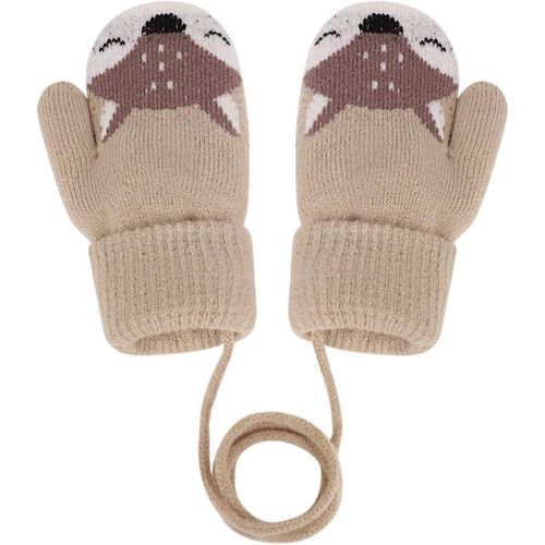 Mitaines Cute Fox Pour Enfants - Doublé En Polaire
