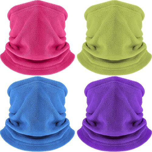 4 Pièces Toison D¿Hiver Cou Chaud Gaiter Épais Thermique Coupe-Vent Ascergery Ski Cou Gaiter Balaclava