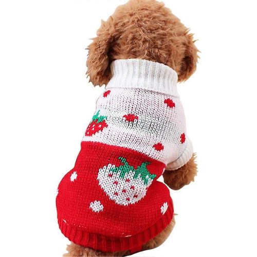 Chien De Compagnie Pulls Classique Tricots Col Roulé Hiver Chaud Chiot Vêtements Mignon