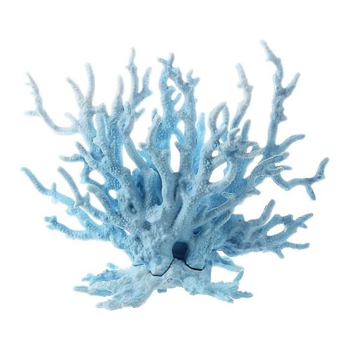 Aquarium Fish Tank Bleu Clair Artificiel Plastique Corail Décor