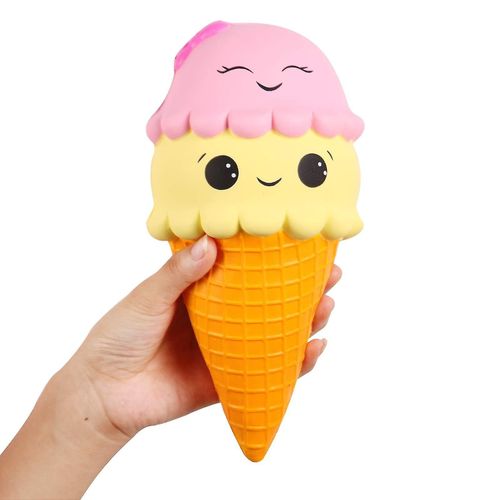 Squishies Crème Glacée Jumbo Squishys Slow Rising Kawaii Smiley Squishies Décompression Jouets 12,5 X 10,5 X 21,5 Cm