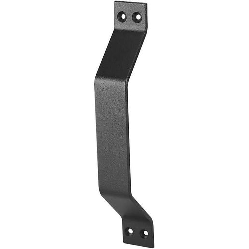 Porte De Grange Pull Solid Carbon Steel Pull Heavy Duty Flat Arc Design Door Pull Sliding Barn Door Wood Door Decoration Garage Carport (Noir) (1pcs)