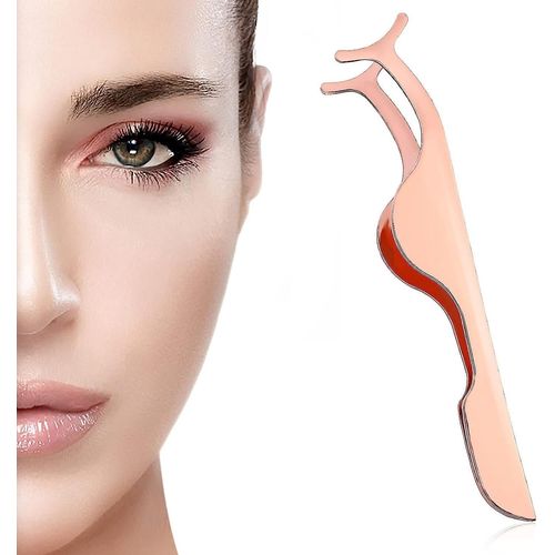 Pince à cils Applicateur Inox Curved Tip Fish Tail Faux Cils Clip Lash Extension Application And Removal Nipper (rose Gold)1pc