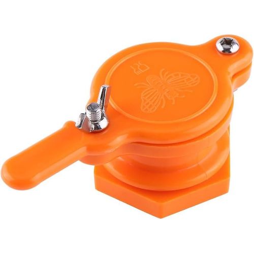 Honey Gate Valve, 12 * 5.6 * 4.5cm Plastique Abeille Miel Robinet Gate Valve Apiculture Extracteur Outil d¿embouteillage Équipement apiculteur (orange) 1pcs)