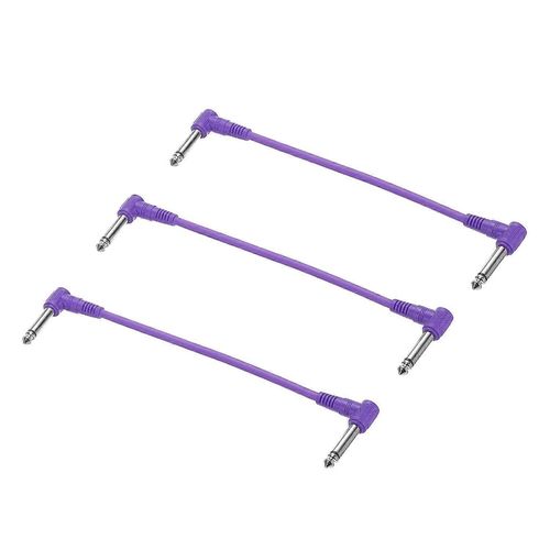Câbles de raccordement de guitare 1/4 pouce TRS Câble d¿instrument à pédale à angle droit pour guitare