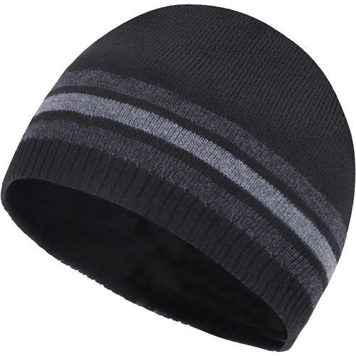Bonnet D¿Hiver Rayé Pour Homme - Bonnet En Tricot Ample Chaud