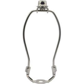 Abat-Jour Supporteur De Harpe - Harpe Argentée Fits E26 Light Saddle Base Adapter (6 Pouces)
