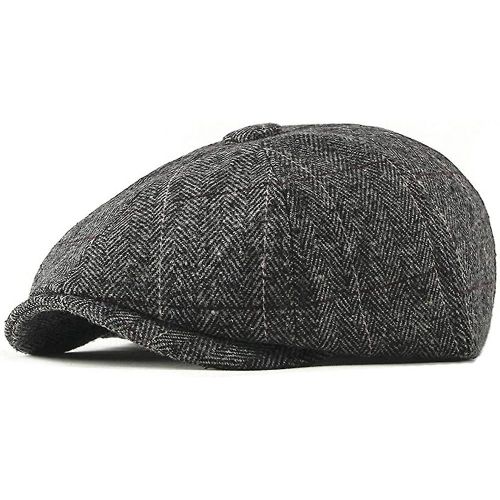 Newsboy Cap Baker Boy Hat Flat Caps Tweed Réglable Peaky Herringbone Cloth Cap Acsergery Cadeau