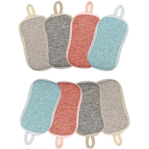 Réutilisable Microfibre Éponges à récurer Double Éponge Microfibre Tissu à récurer Double Face