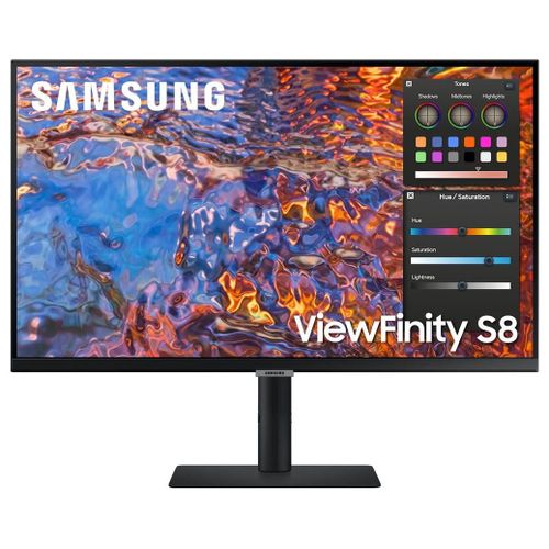 Samsung ViewFinity S8 S27B800PXP - S80PB Series - écran LED - 27" - 3840 x 2160 4K @ 60 Hz - IPS - 350 cd/m² - 1000:1 - DisplayHDR 400 - 5 ms - HDMI, DisplayPort, USB-C - noir