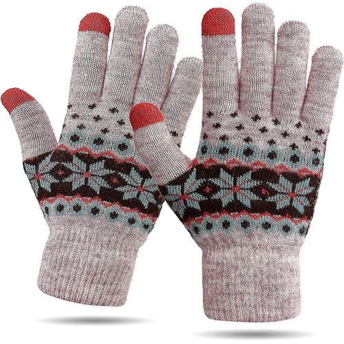 Gants D¿Hiver À Écran Tactile Chaud Thermique Doublure Douce Brassard Élastique Pour Acsergery Femmes Cadeau