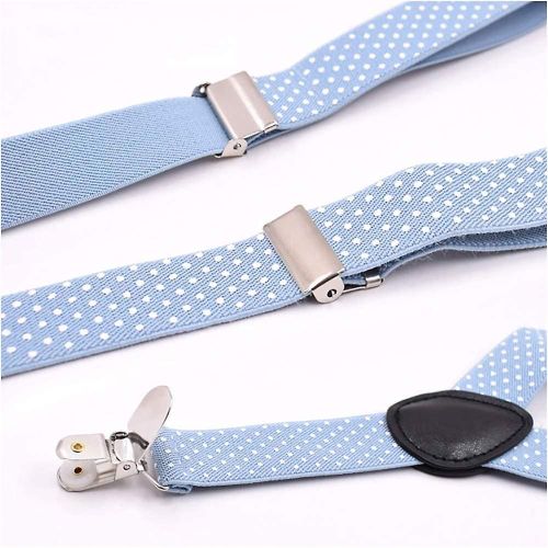 Ensemble D'accolades Et N?ud Papillon Pour Enfants - Boys 3 Clips Polka Dots En Forme De Y Réglable