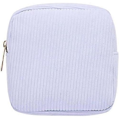 Small Corduroy Makeup Bag Mini Cosmetic Pouch Toiletry Zipper Pouch Lip Gloss 