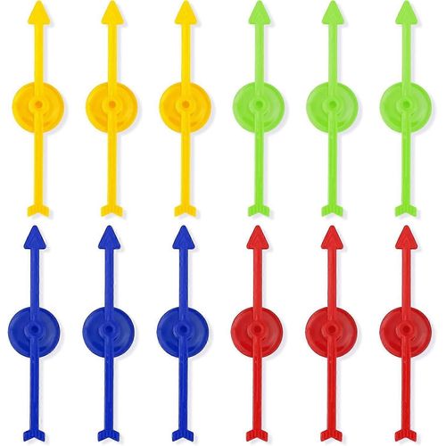 12pcs flèche jeu Spinners, 3.94in 4 couleurs Spinners en plastique pour tableau de classe